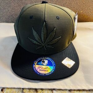 Pit Bull Snap Back Olive Embroidered Cap NWT